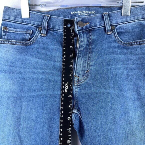 Banana Republic Traveler Skinny Jeans Mens Size 31X32 Slim Fit Medium Wash Blue - Picture 8 of 12